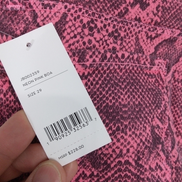 NWT J Brand Pink Animal Print Boa Skinny Jeans - Picture 12 of 12